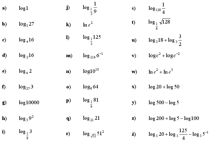 Logaritmické rovnice a nerovnice - Príklad 1 - Zadanie